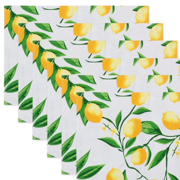 Cafe 6 Table Mats and Runner Set with Napkins for Christmas Dining Decor