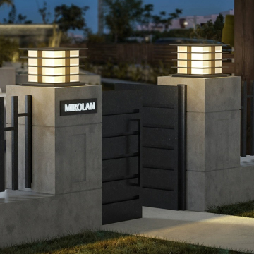 Outdoor Solar Courtyard Villa wasserdichtes IP65 -Postlicht