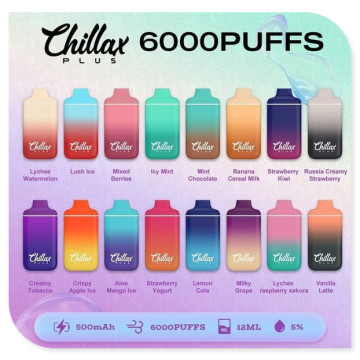 Chillax Plus 6000 퍼프 일회용 vape 도매 가격