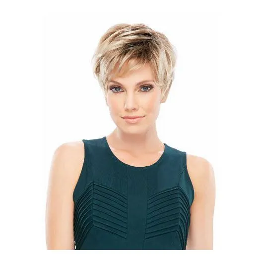 Short Fashion Straight Ombre Blonde Wigs Heat Resistant Synthetic Hair Look Natural for Women Daily Used
