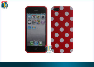 Trend Red, Blue, Yellow Special Rain Dot Tpu Case For Iphone 5 Protective Cases