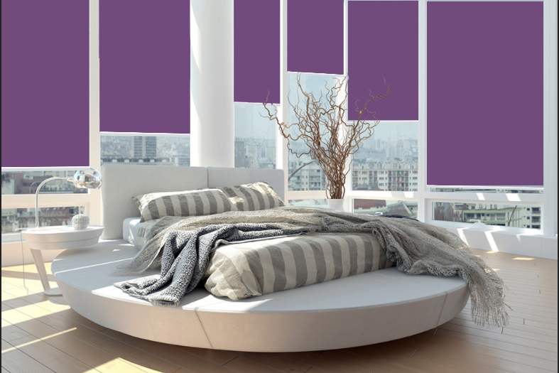 Dyed Shades Plain Roller Blind Curtain