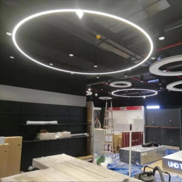 LED Circular Ring Hanging Lamp for Office and Restaurant Decor