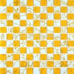 2015 cheap mirror glass mosaic,gold dragon,yellow and white,fashion,living room