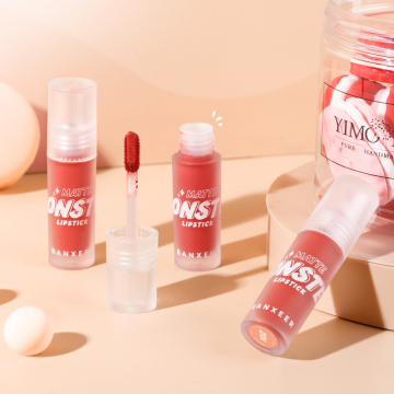 BANXEER 100% Vegan 12 Color Matte Liquid Lipstick - Free Sample & Easy Coloring Lip Gloss