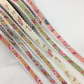 5Y 1.5- 2.5cm Flower Embossed Floral Ribbon For Handmade Craft Easter Marriage Christmas Wedding Party Deco Gift Packing