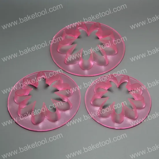 Plastic Sunflowers Shape Cake Pess mold Set with in transperant pink