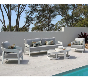 Aluminum Alloy 4-Piece Patio Sofa Set for Villa Yard and Garden