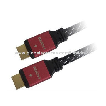 Dual color braided Hdmi 19p AM to AM, supports 3D & HDTV, CE/FCC/RoHS