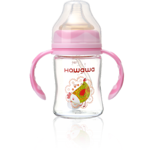 Sostenedor de botella de alimentación de cristal infantil de la leche 6oz