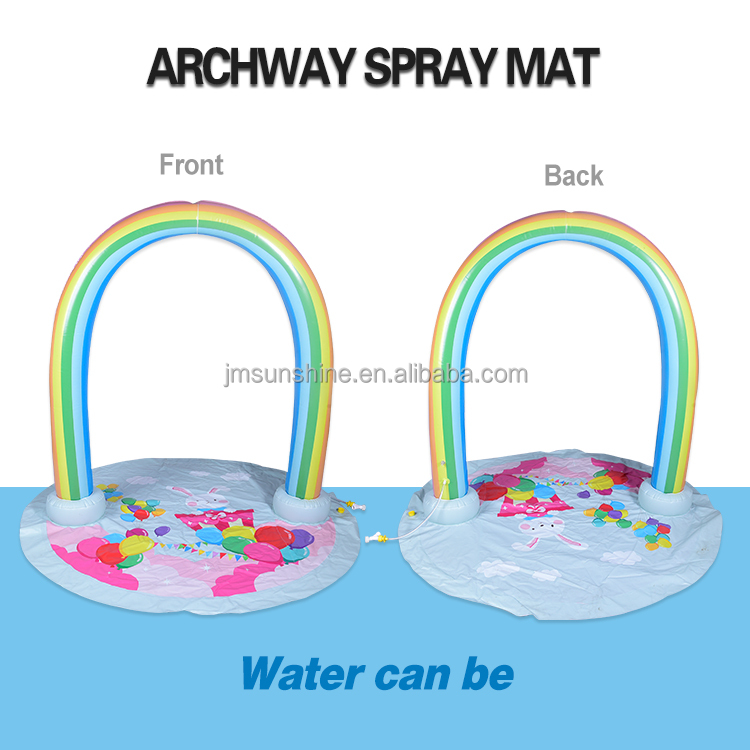 Customization sprinkler Rainbow Arch Splash Water Mat