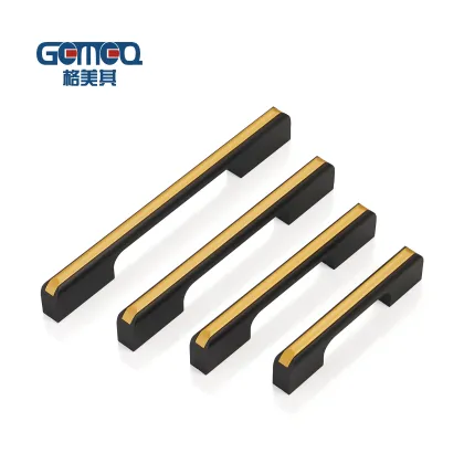 Black Aluminium Kids Cupboard Handle Furniture Hardware Industrial Cupboard Handles for Kitchen 192mm