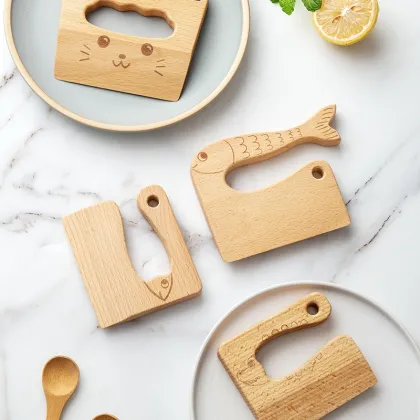 Happyumnut Wooden Knife - Mini Kids Knife for Fruit Salad and Toy Kitchen Play in Australia