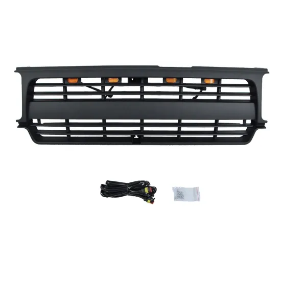 Custom AB Front Grill with Lights for Land Cruiser Prado LC80 1990-1997