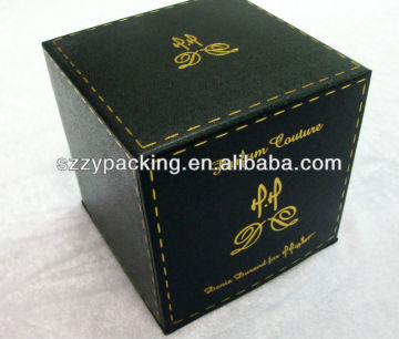 custom black fragrance box with inner tray