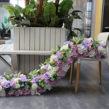 Romantic Country Wedding Flower Arrangement with Decorative Simulation Baby Breath Pampas