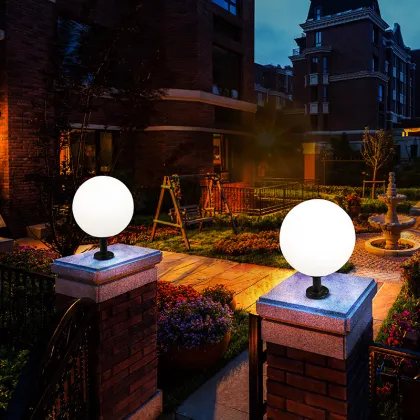 LED Solar Garden Lights - Outdoor Decorative Pathway Pillar Lights