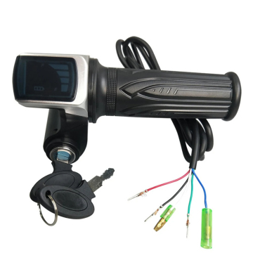 36V, 48V, 60V Twist Throttle Controls untuk skuter listrik dan E-sepeda dengan indikator daya