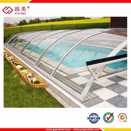 Polycarbonate Solid Sheet for Swimming Pool Canopy, Clear Swimming Pool Cover - We Since 1991 (YM-PC-038)