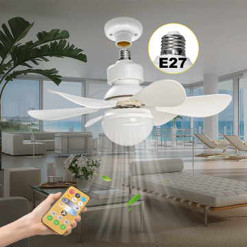Siling Moden Mount Remote Control E27 LED Siling Kipas Cahaya