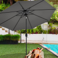 크랭크 손잡이가있는 9 피트 안뜰 우산 정원 파라솔