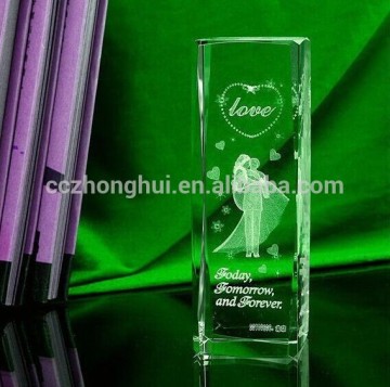 clear wholesale souvenirs 3d laser engraved crystal cube