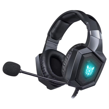 RGB Illuminated Wired Gaming Headphones with Advanced Noise Cancellation for PC Gamers
