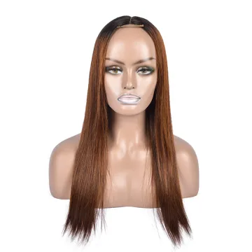 Tuneful factory price with 6*2closure wigs 100% brazilian human hair wigs straight natural color and T33color