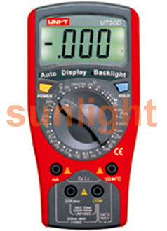 Economical Portable Digital Multimeter, AC/DC/Resistance/Capacitance/Inductance/Temperature UT50D