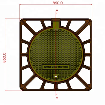 Ductile Iron Square foundry Manhole Cover EN124 D400