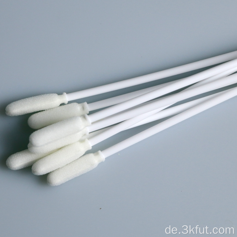 Lieferung White PP Stick Foam Tip Mundtupfer