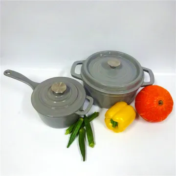 Grey Enameled Cast Iron Stewpan Cookware