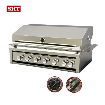 Stainless Steel Built-in 6 Burners Electric Cooking Gas Grill
