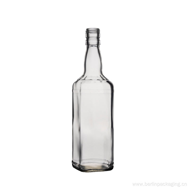 Spirit Wine Square Glass Bottle