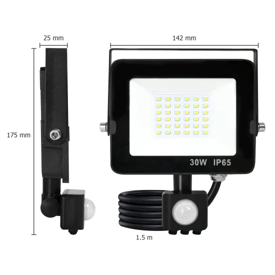 IP65 Waterproof LED Security Lights for Garden and Backyard