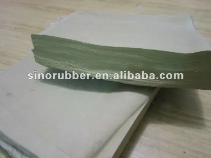 white latex rubber from new gloves