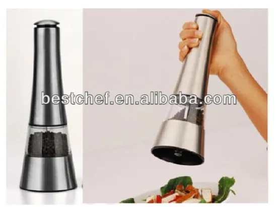 stainless steel Conical Electric pepper mill