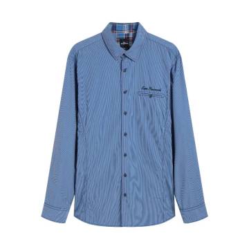 Letter Embroidery Single Breasted Casual Shirts for Men