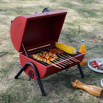 Stainless Steel Polished Portable BBQ Grills with Temperature Display and Outdoor Fire Control