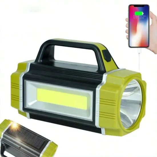Super Bright and Versatile Camping Flashlight: 18650 Torch, Linterna, Multifunctional USB Solar Rechargeable LED Handheld Searchlight