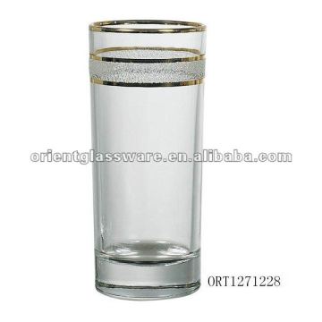 highball drinking glass cup with color design