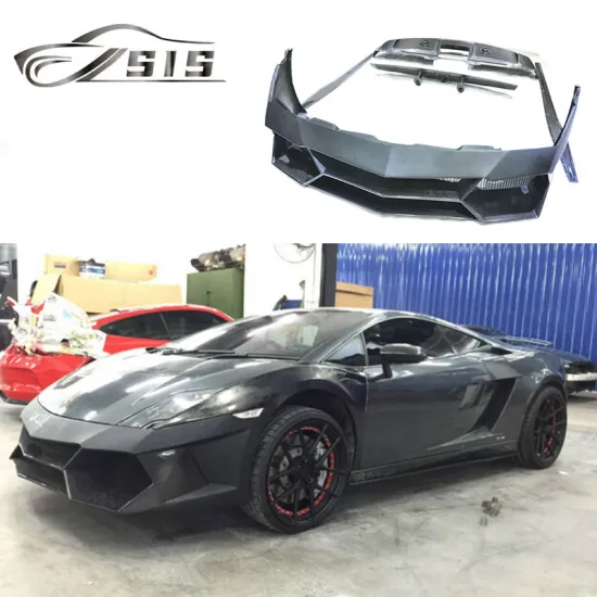 LP610 Body Kit: M Style Wet Carbon Fiber Front Lip, Side Skirts, Rear Diffuser, and Trunk Spoiler for Lambo Huracan LP610
