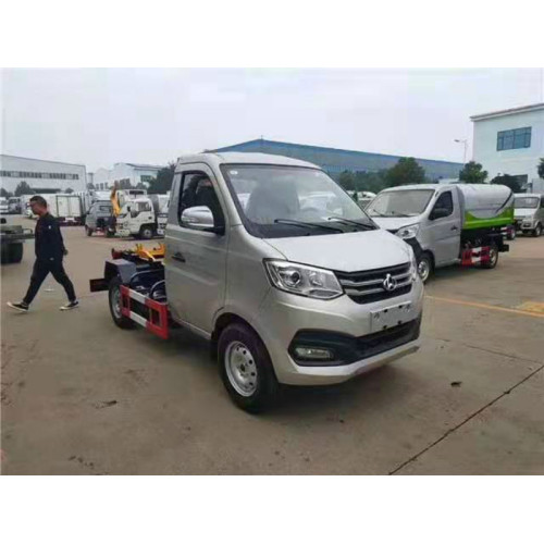 Changan 3 cubic hook arm garbage truck