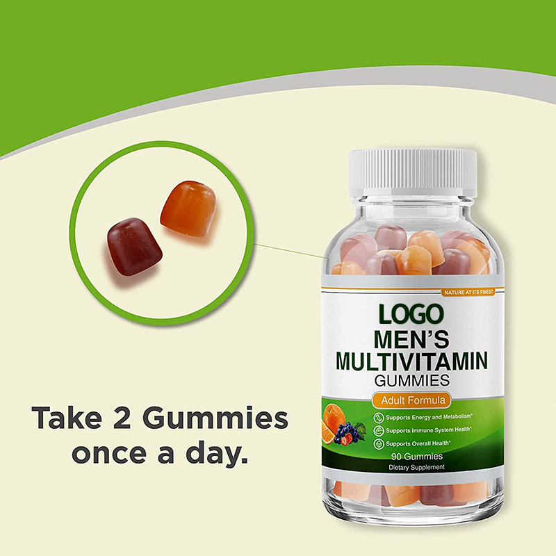 OEM/ODM Vegan Immune Support Multivitamin Gummies with Vitamin A, C, D3, E, B6, B12 for Energy Sipport