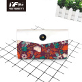 Estilo de flores personalizados PU Bolso de cuero Bag Cosmetic Bag Case y bolso multifuncional