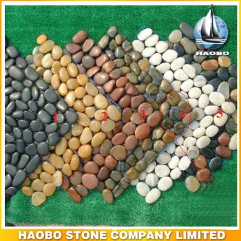 High quality polish green Jade pebbles garden stone tile