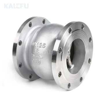 304 316L Stainless Steel Silencing Check Valve: HC41X-16P/RL - A Soundproof, Vertical One-Way Backflow Silencer with Flange Check Valves