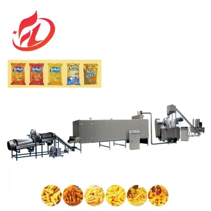 China Niknaks Cheetos Snacks Sticks Food Processing Production Extruder Machine