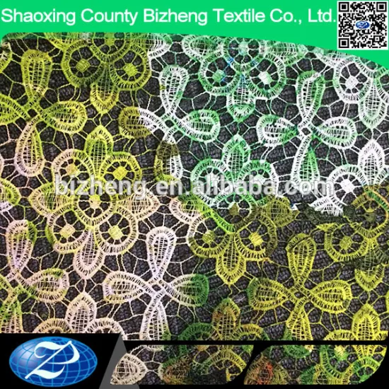 Good price colorful african digital printiing cord lace dress fabric