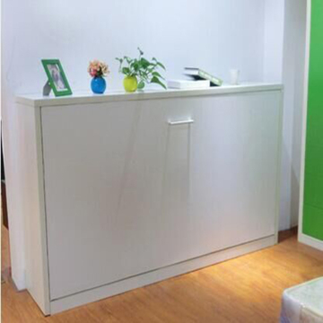 Horizontal Pull Down White Single Murphy Bed